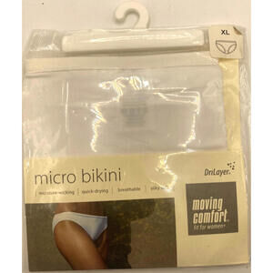 Moving Comfort fit for Women Drilayer Micro Bikini Size XL White